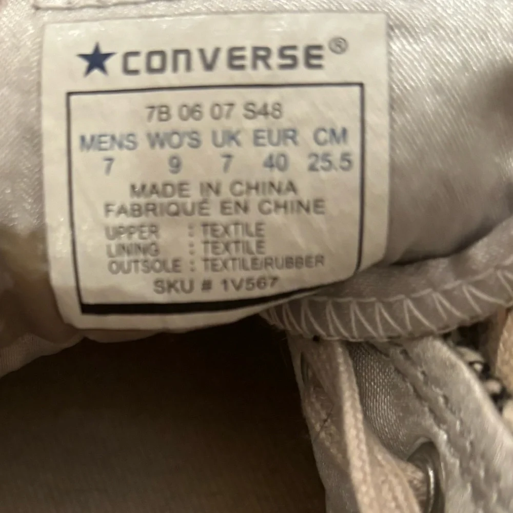 Converse‎ Knit Twill Low Top Lace Up Gray Sneakers Mens 7 Womens 9 - Picture 7 of 8